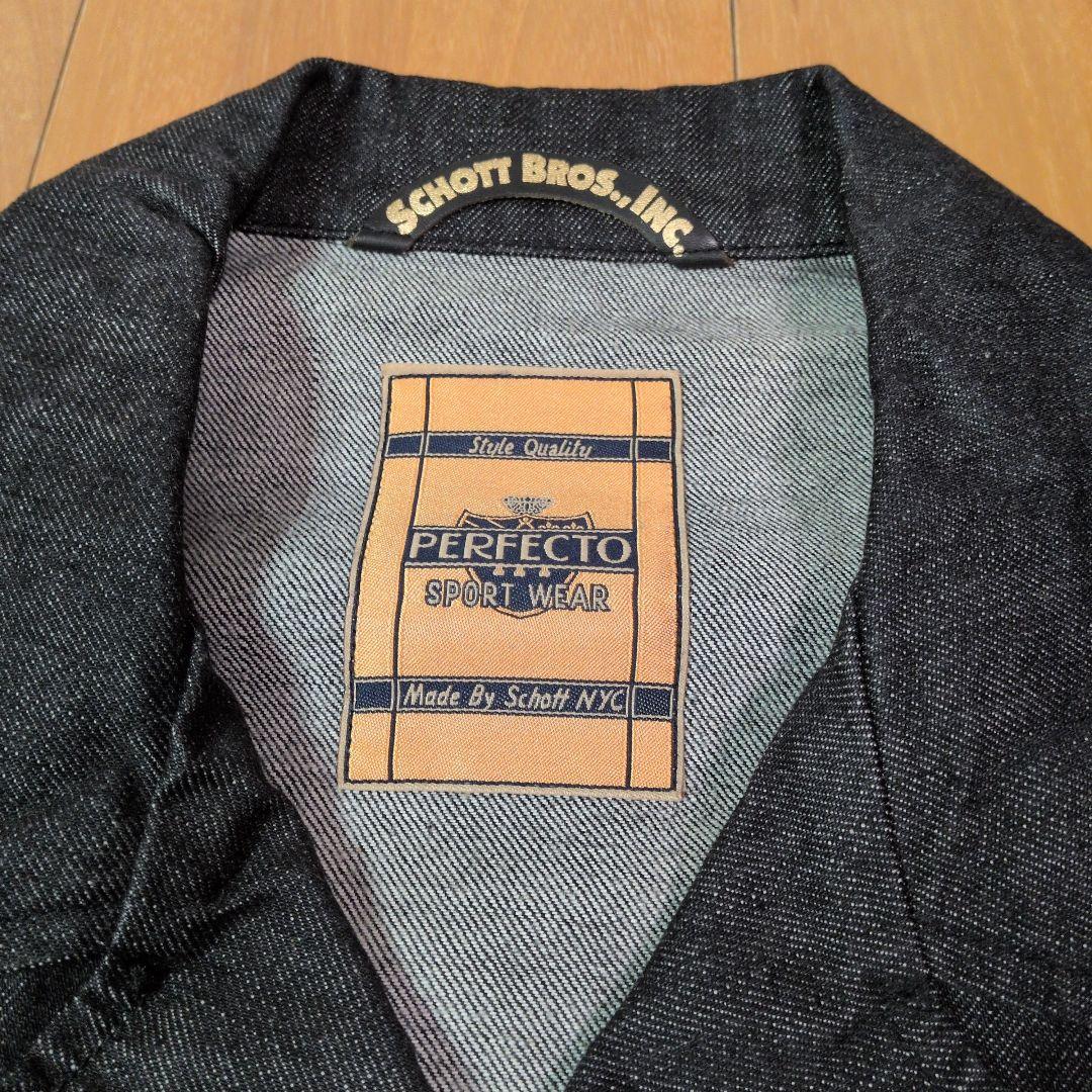 Schott ライダースジャケット ブラックデニム