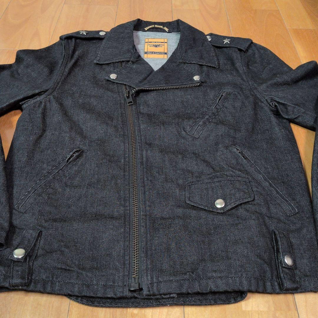 Schott ライダースジャケット ブラックデニム