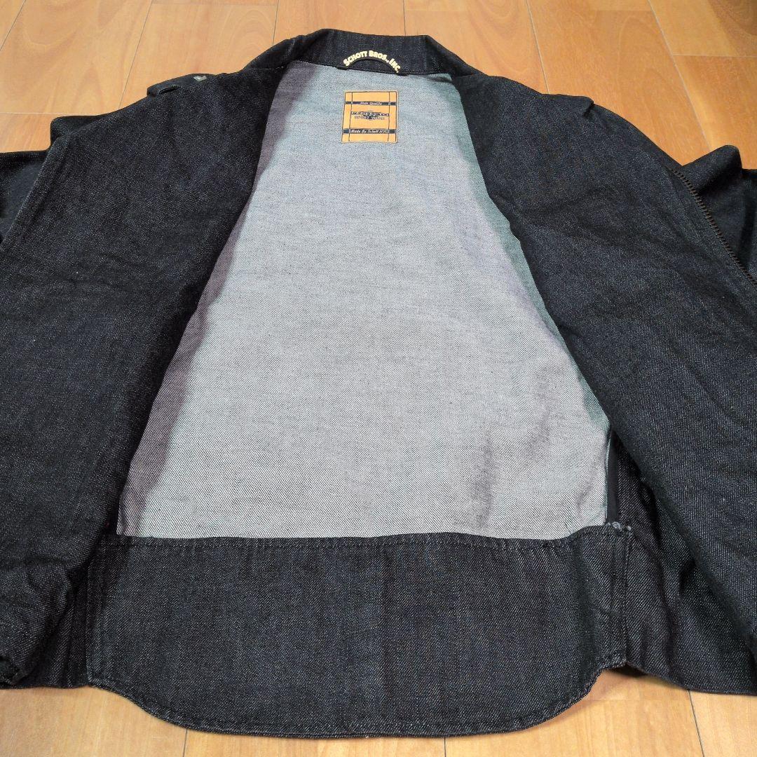 Schott ライダースジャケット ブラックデニム