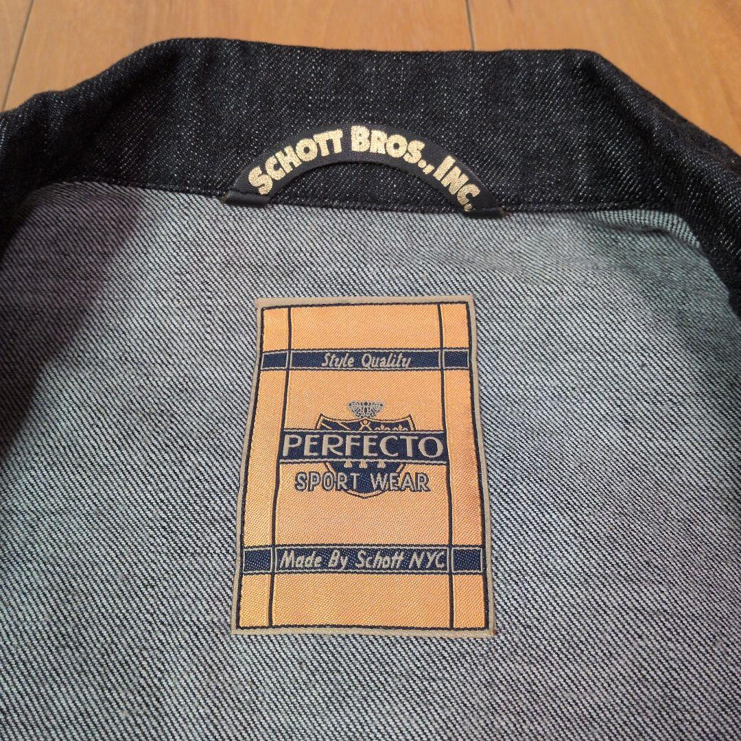 Schott ライダースジャケット ブラックデニム