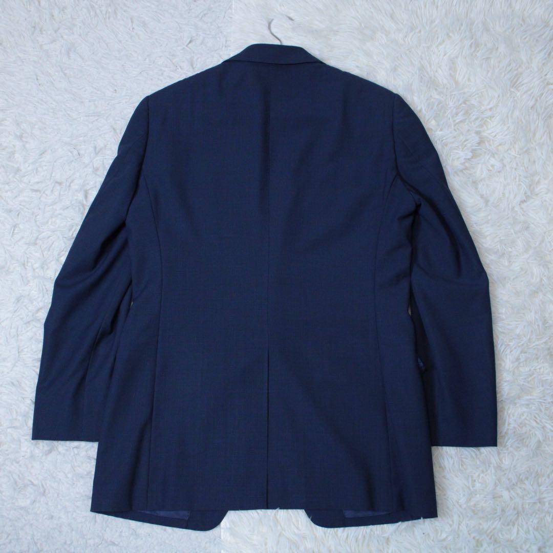 極美品 トゥモローランド DRAGO モヘア混 セットアップスーツ ブルー 48