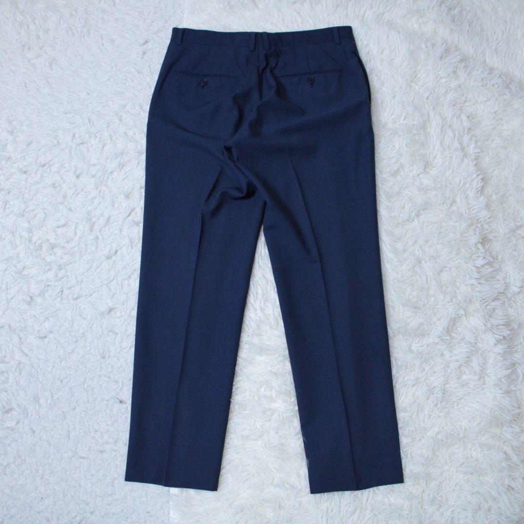 極美品 トゥモローランド DRAGO モヘア混 セットアップスーツ ブルー 48