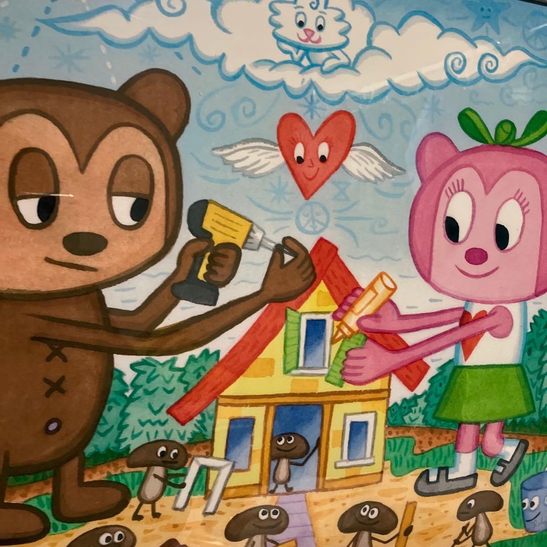 【PJベリー】　ロドニー グリーンブラット　版画　水彩画　額縁付