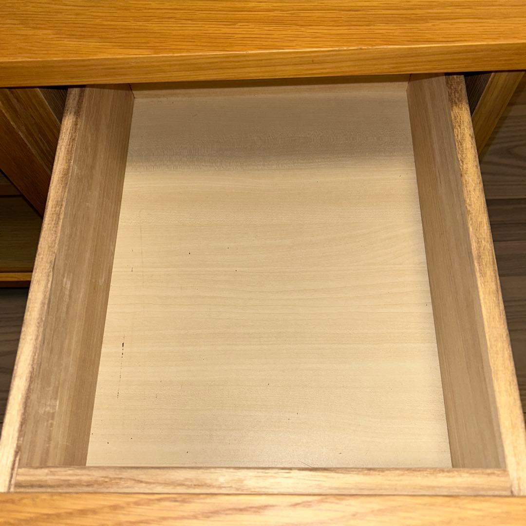 陶*木様 無印良品 オーク材 テレビ台 引き出し付き