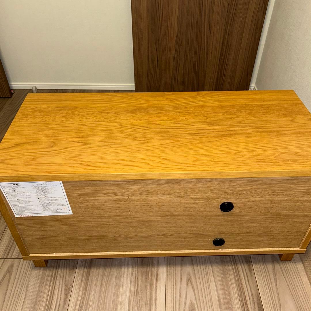 陶*木様 無印良品 オーク材 テレビ台 引き出し付き