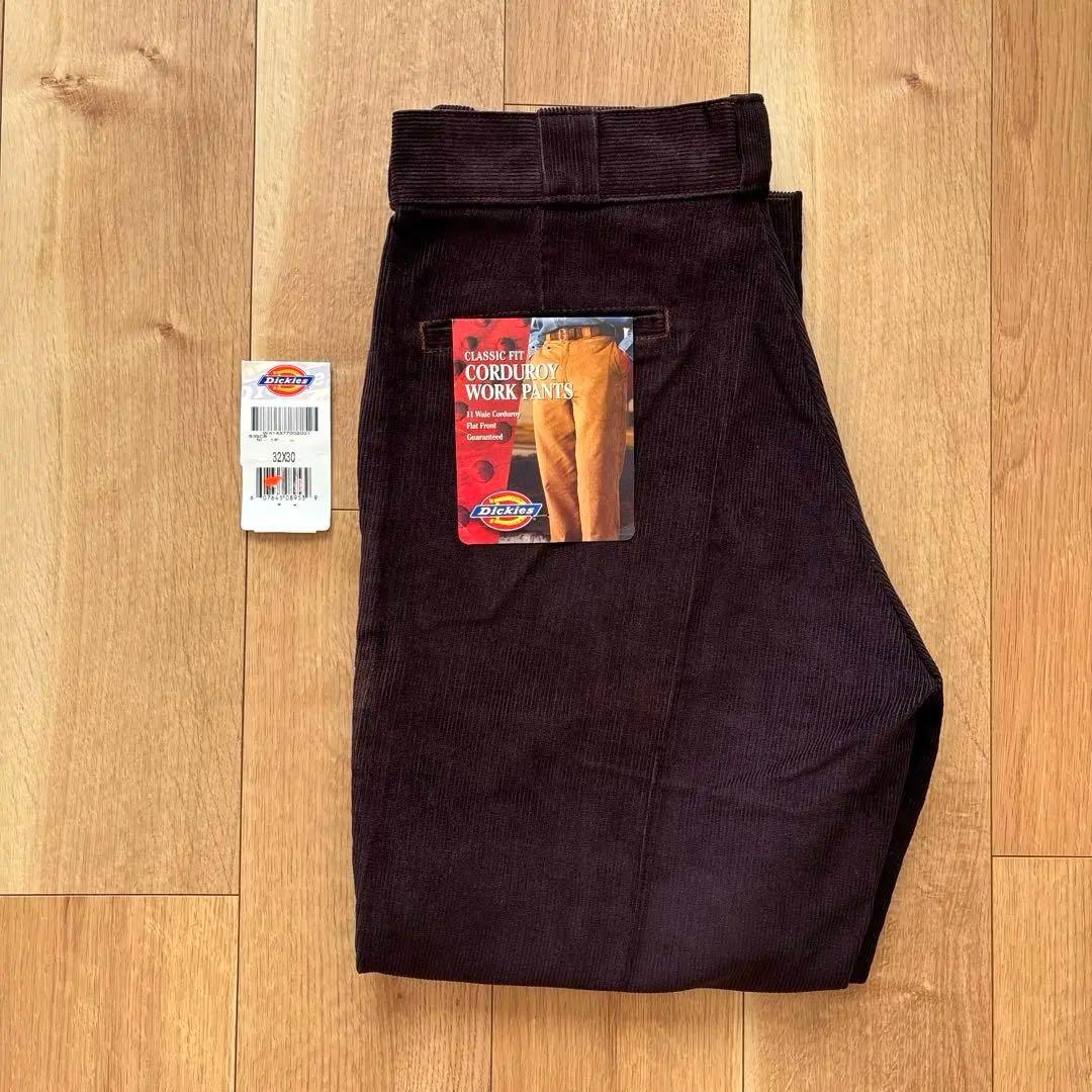 Dickies コーデュロイ　ワークパンツ　90s デッドストック　ブラウン