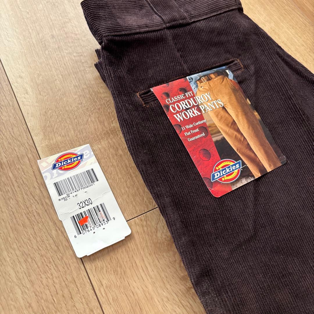 Dickies コーデュロイ　ワークパンツ　90s デッドストック　ブラウン