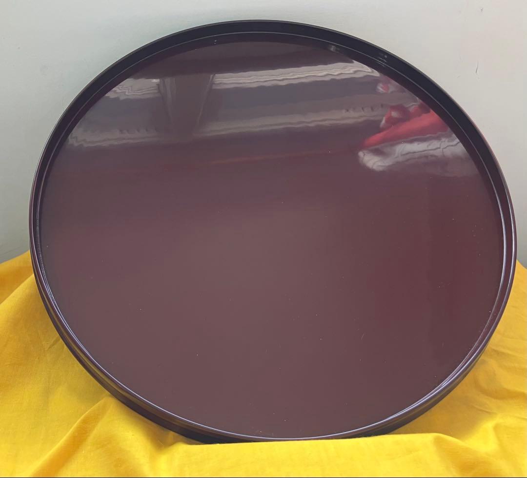 箱瀬淳一　輪島塗　丸盆