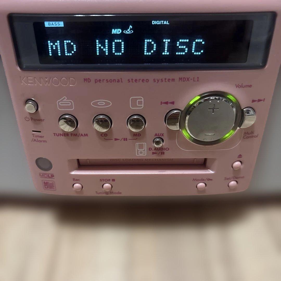 KENWOOD MDX-L1 CD/MDパーソナルステレオピンク//ケンウッド