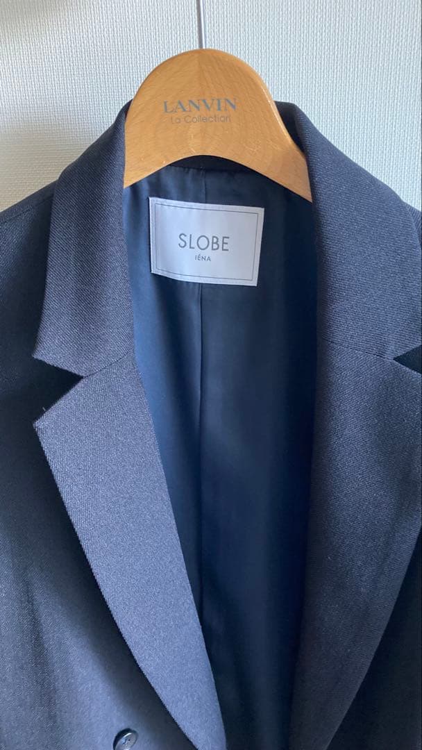 SLOBE IENA ウォッシャブルツイルダブルジャケット　ネイビー
