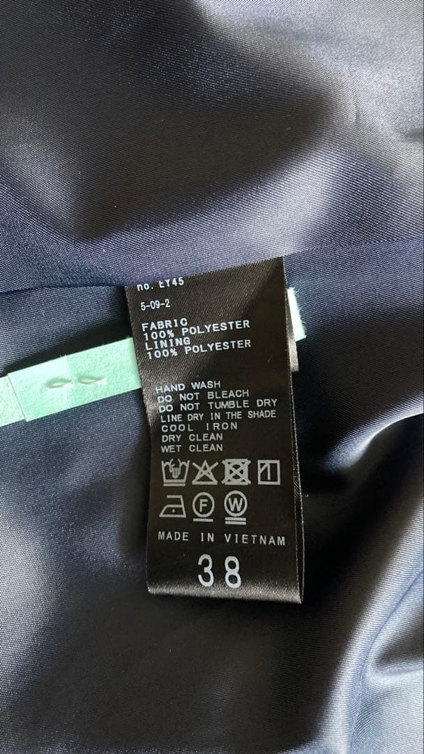 SLOBE IENA ウォッシャブルツイルダブルジャケット　ネイビー