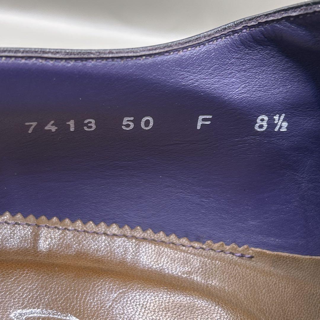 サントーニ Santoni レザー ビジネスシューズ 8.5 27cm ブラウン