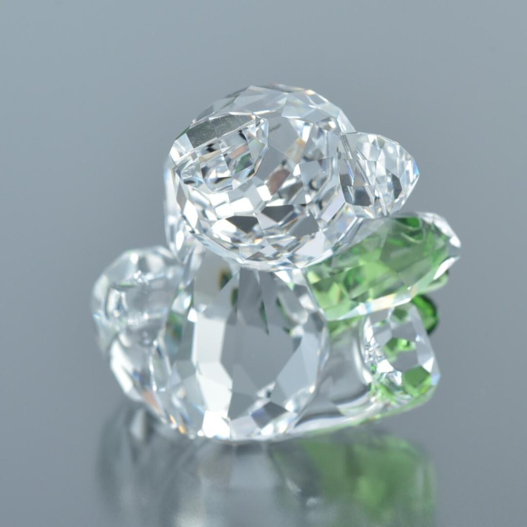 極美品 スワロフスキー クリスタル クリスベア クローバー 箱付き グッドラック