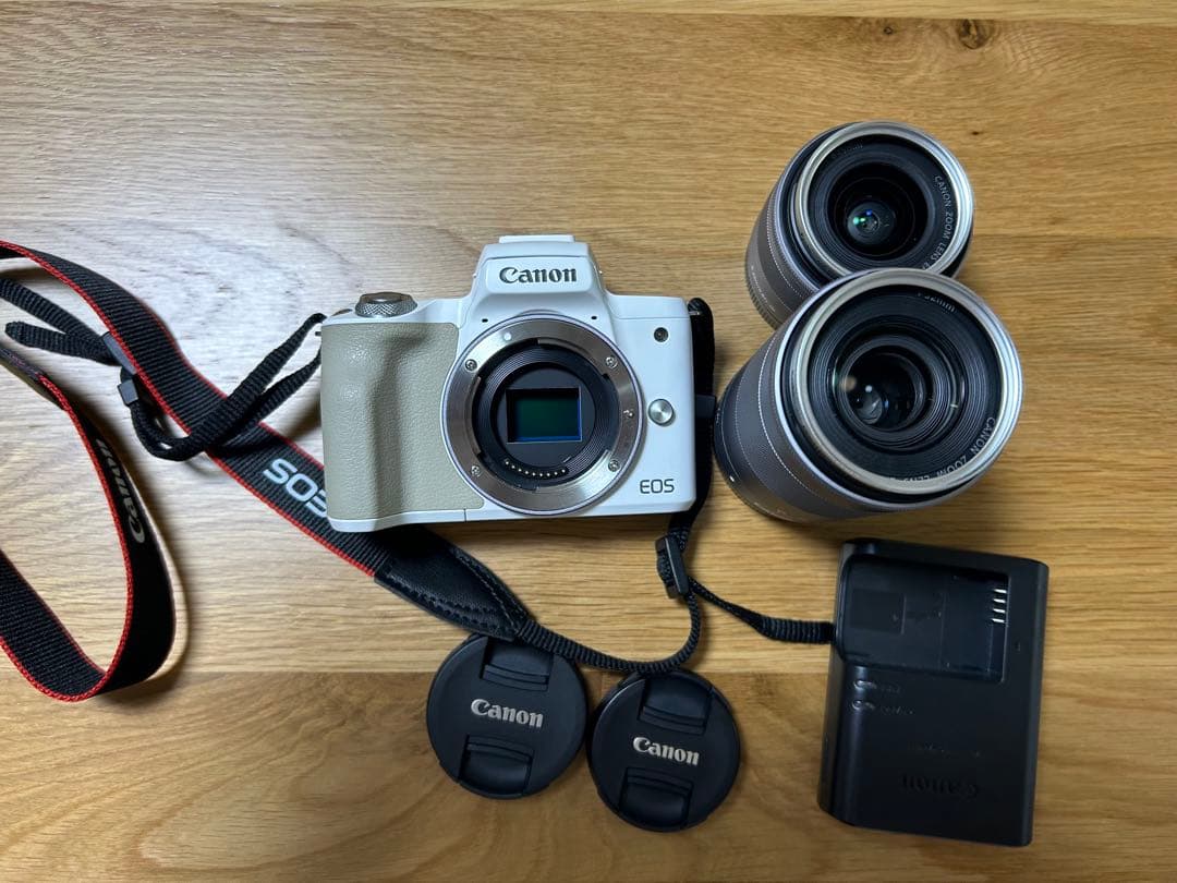 【美品】Canon デジタル一眼 EOS Kiss M2 ダブルズームキット