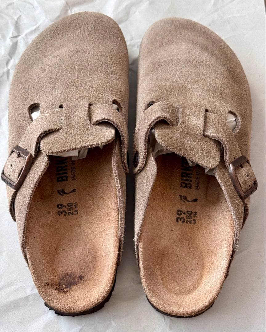 【美品・お値下げ】Birkenstock ボストン(幅狭)スエード