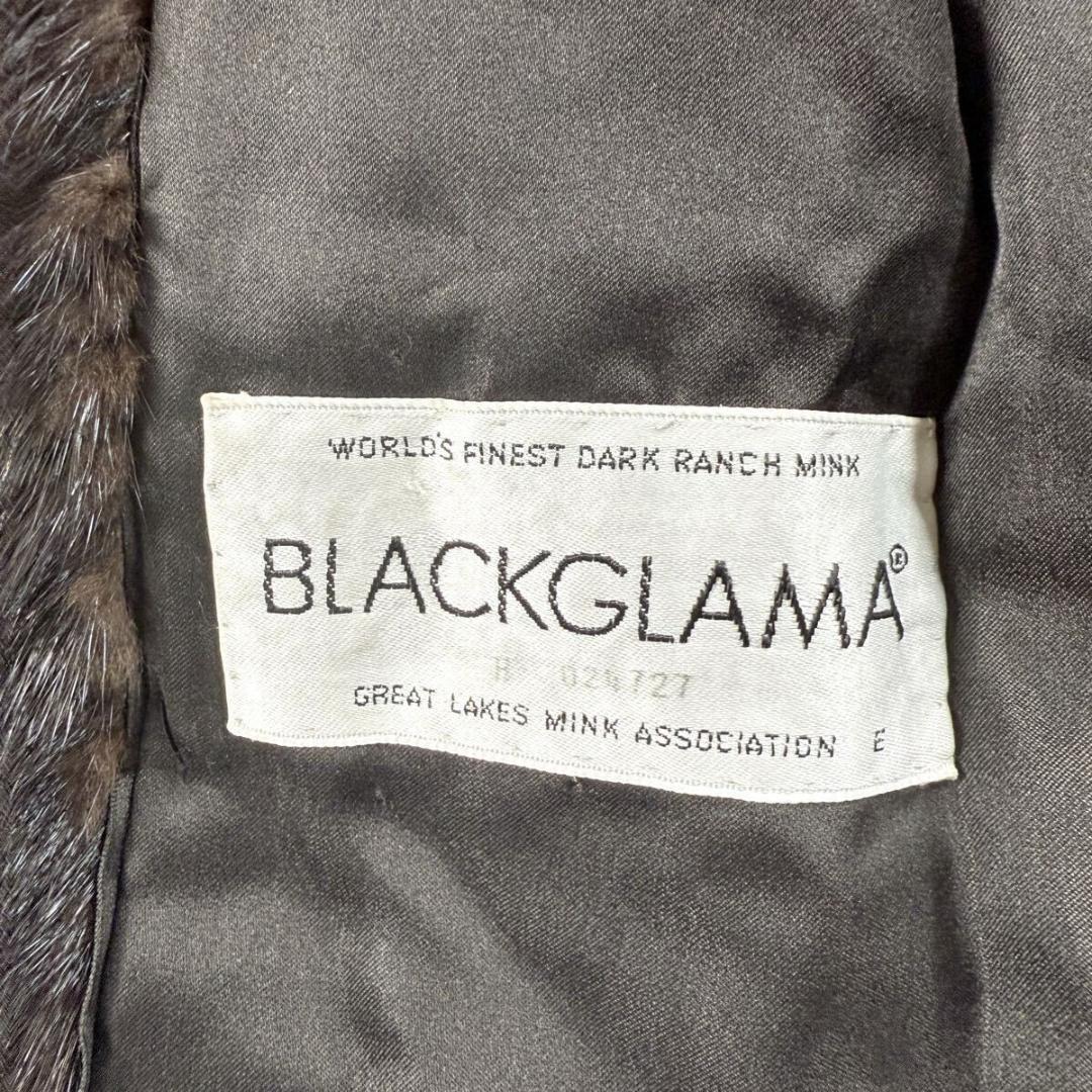 総丈112㎝ ランバン ブラックグラマ ミンク ファーコート XL相当 Aライン