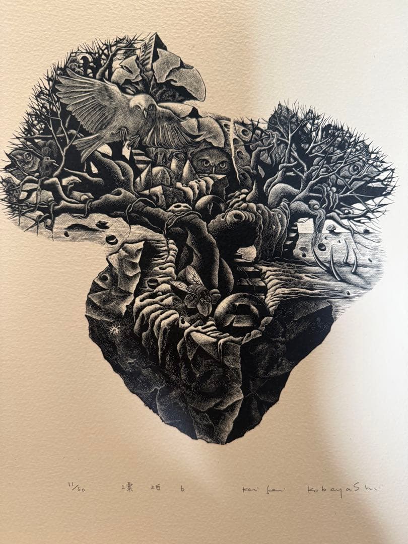 小林敬生作　静止した刻　オリジナル木口木版画集　サイン番号入　送料込み1222