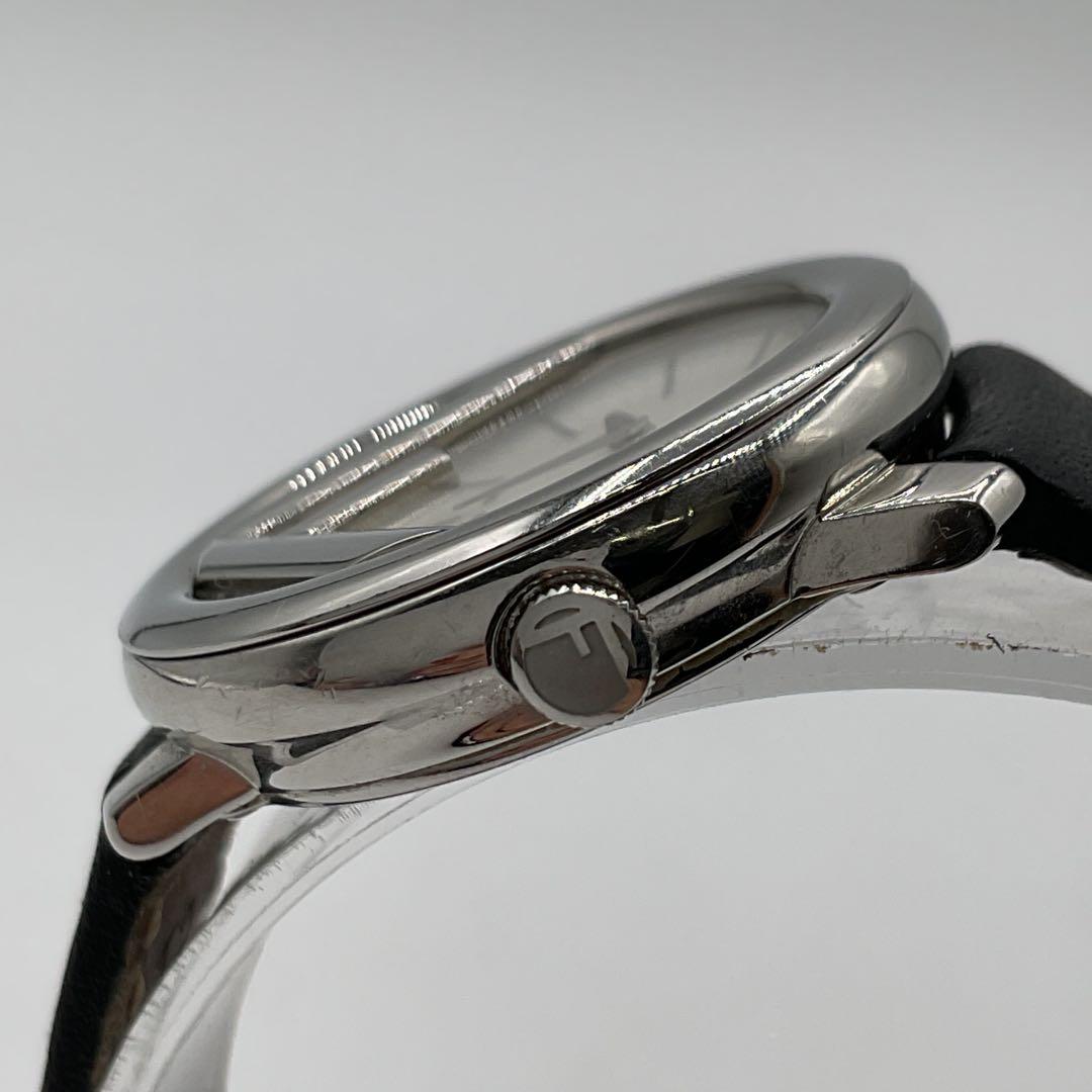 フェンディ QZ/SS 革ベルト 腕時計 シルバー ブラック 不動品