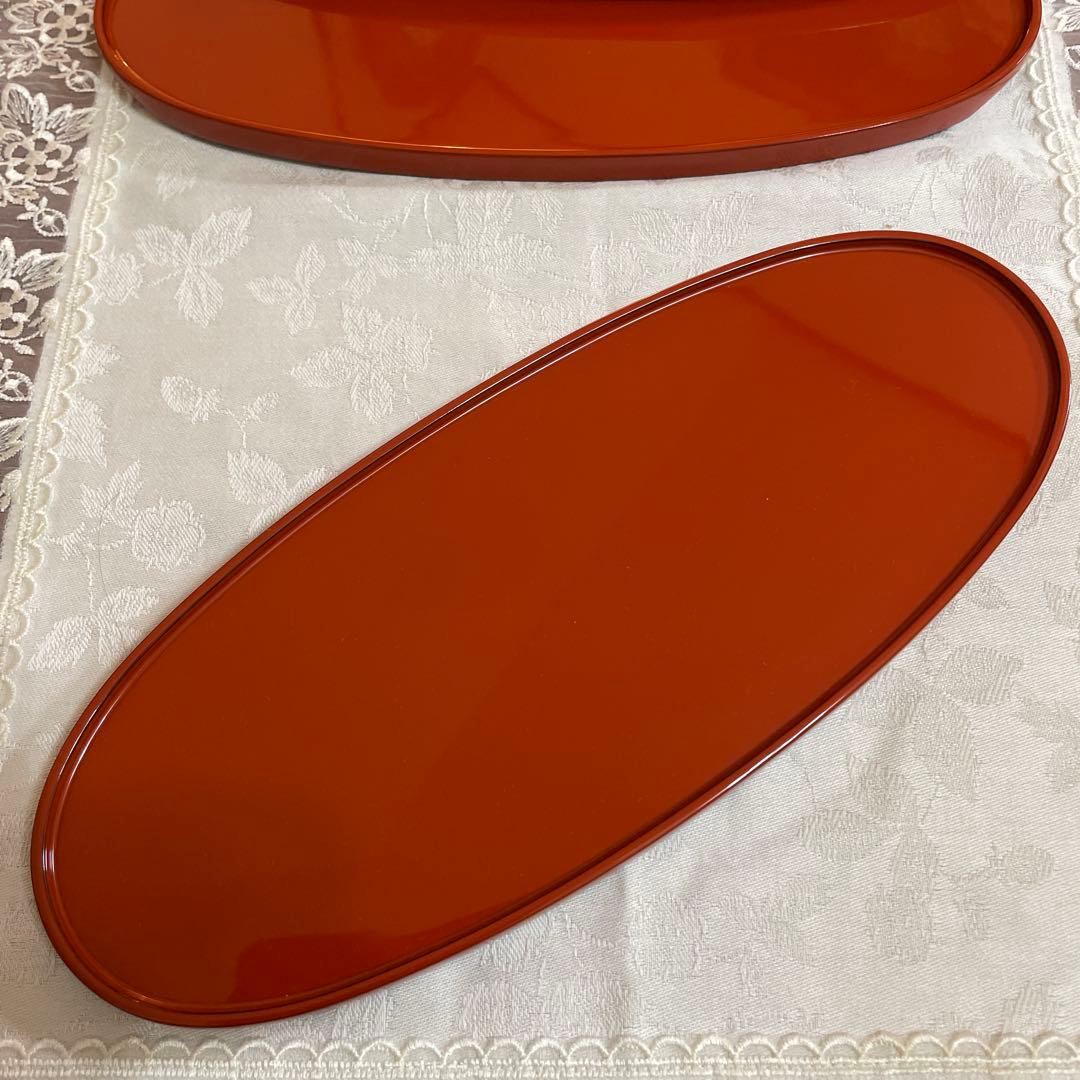 輪島塗　慶塚　楕円　お盆　 5枚セット　前菜盆　オーバル　未使用