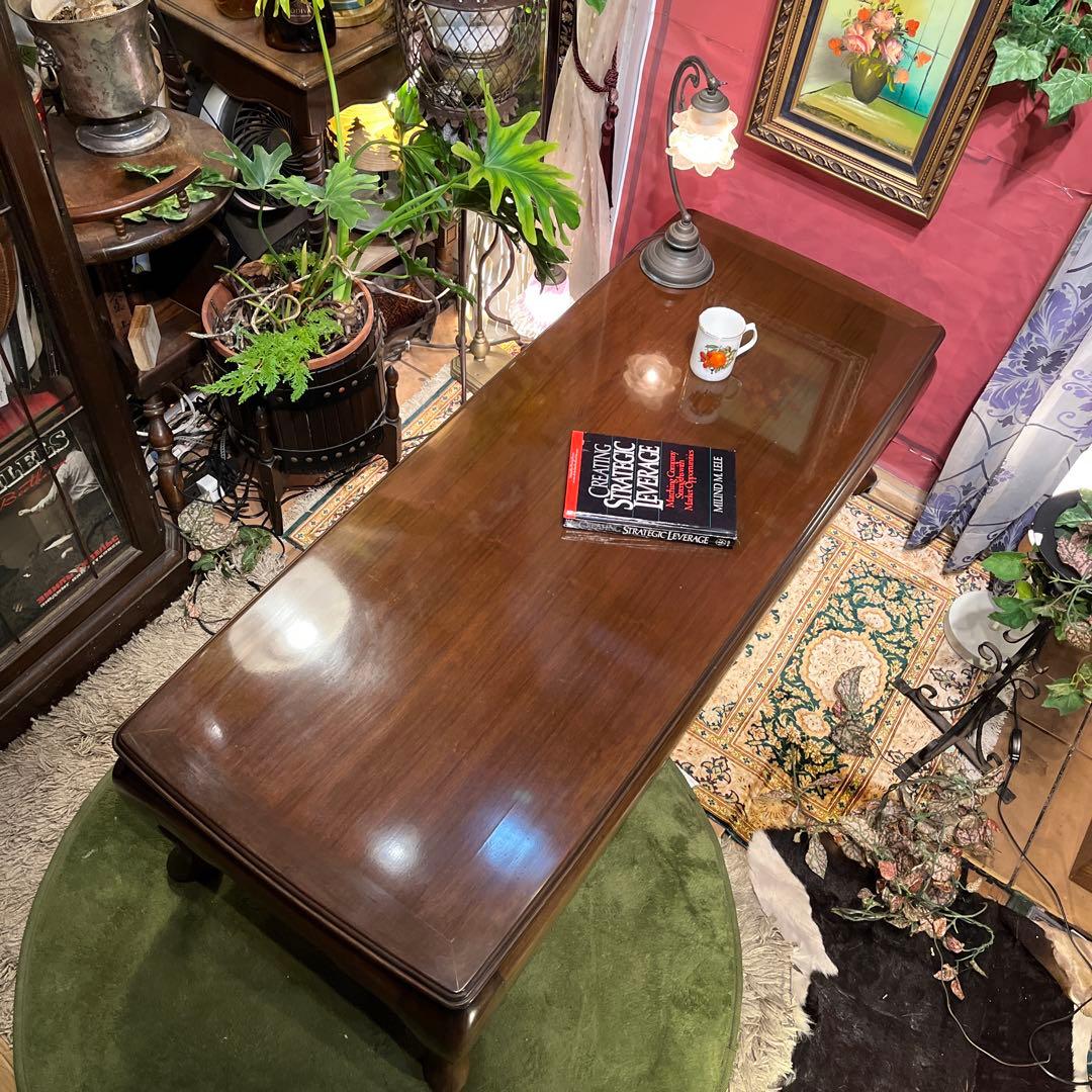 オールド　マルニ　ヴィンテージ 地中海　　猫脚リビングテーブル