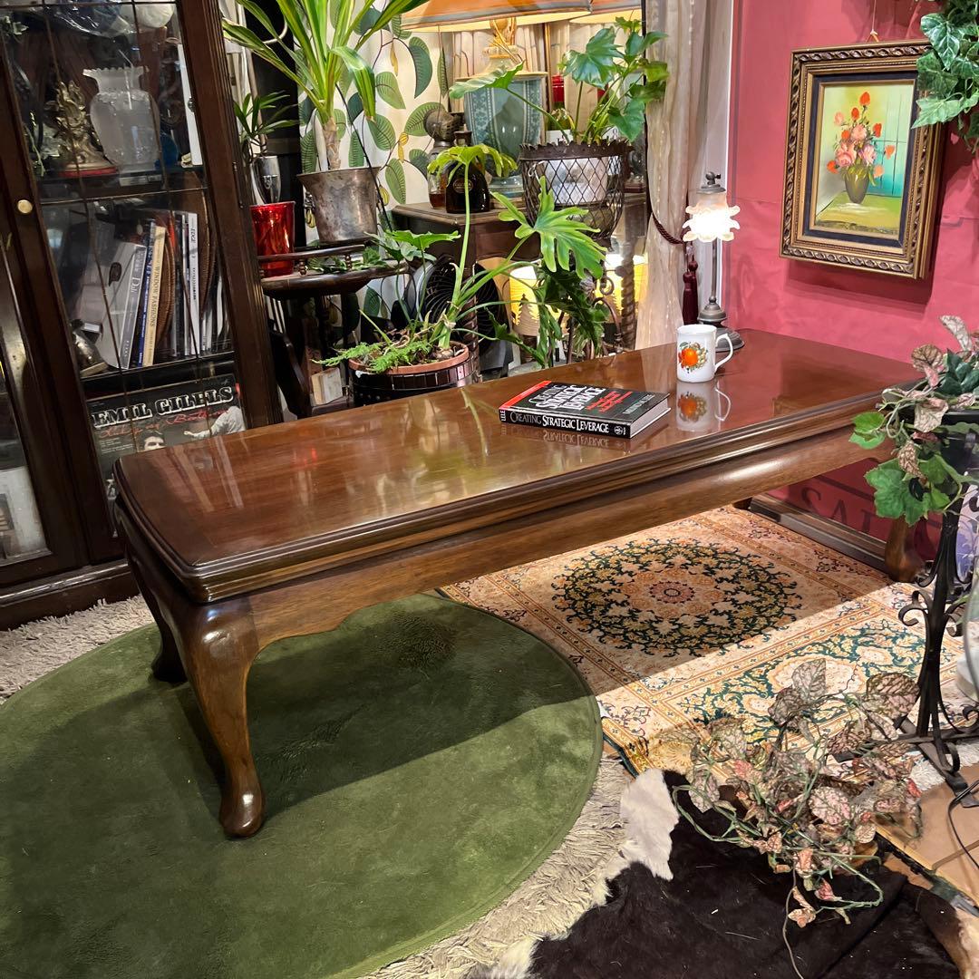 オールド　マルニ　ヴィンテージ 地中海　　猫脚リビングテーブル