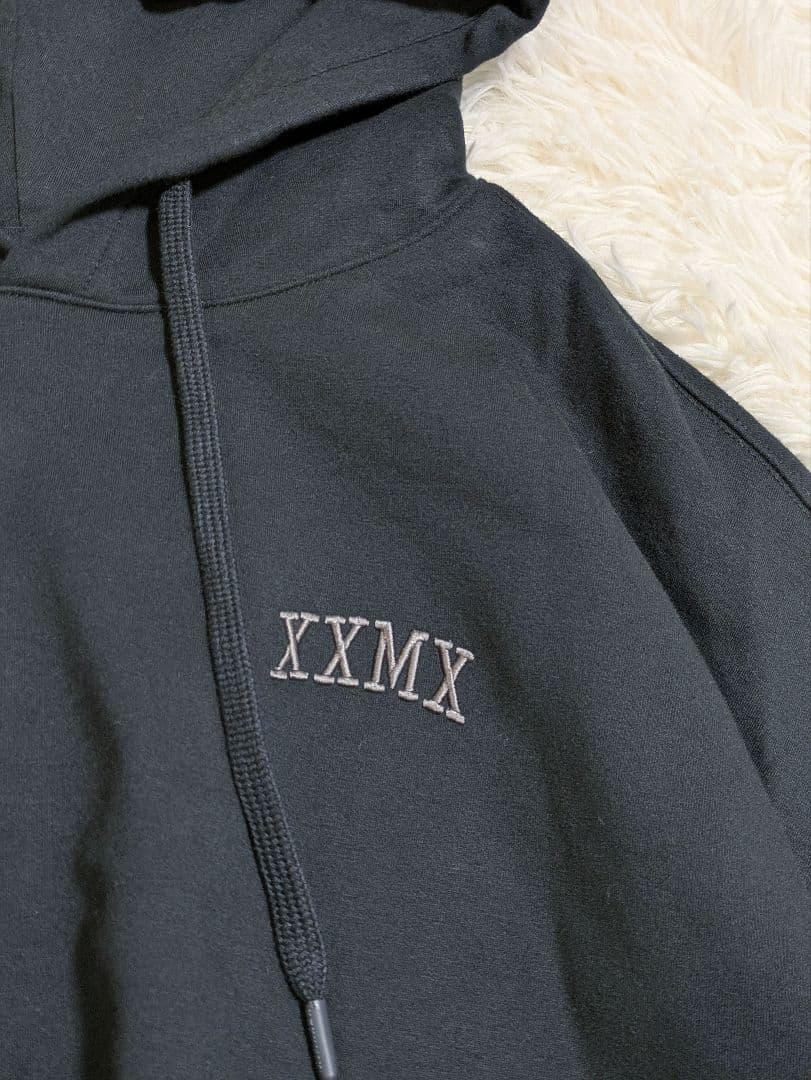 ​XEXYMIX ゼクシィミックス クロップド フーディー 裏起毛 ブラック