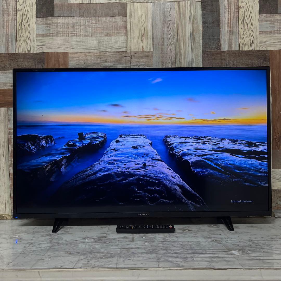 即日受渡❣️全国送料込3年前購入フナイ43型4K液晶テレビWチューナー高画質高音質