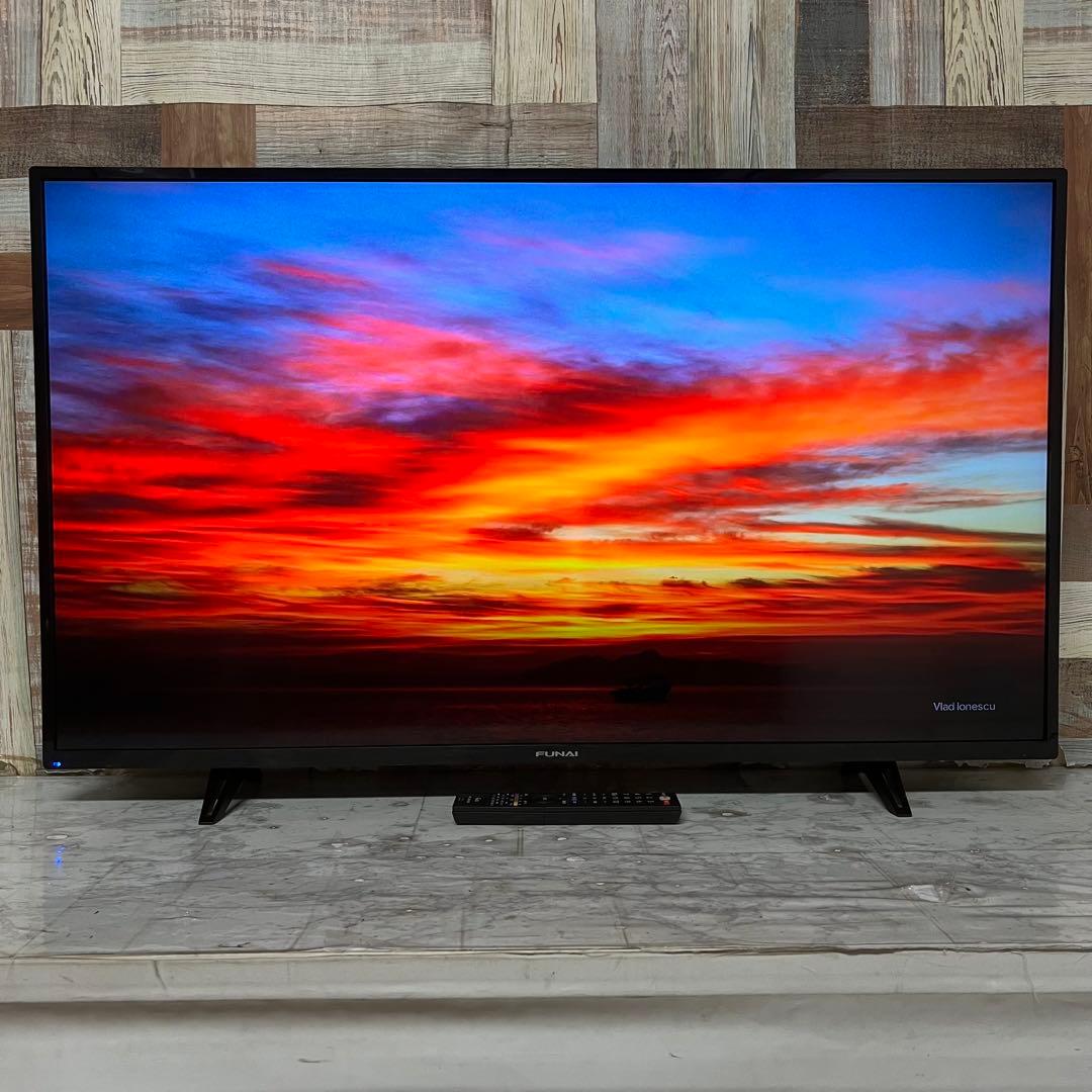 即日受渡❣️全国送料込3年前購入フナイ43型4K液晶テレビWチューナー高画質高音質