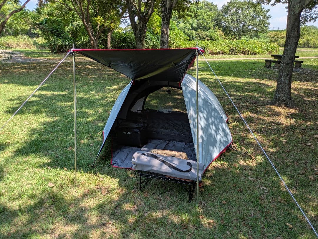 ツーリングドームst+　グランドシート付き　※跳ね上げポール、ペグなし