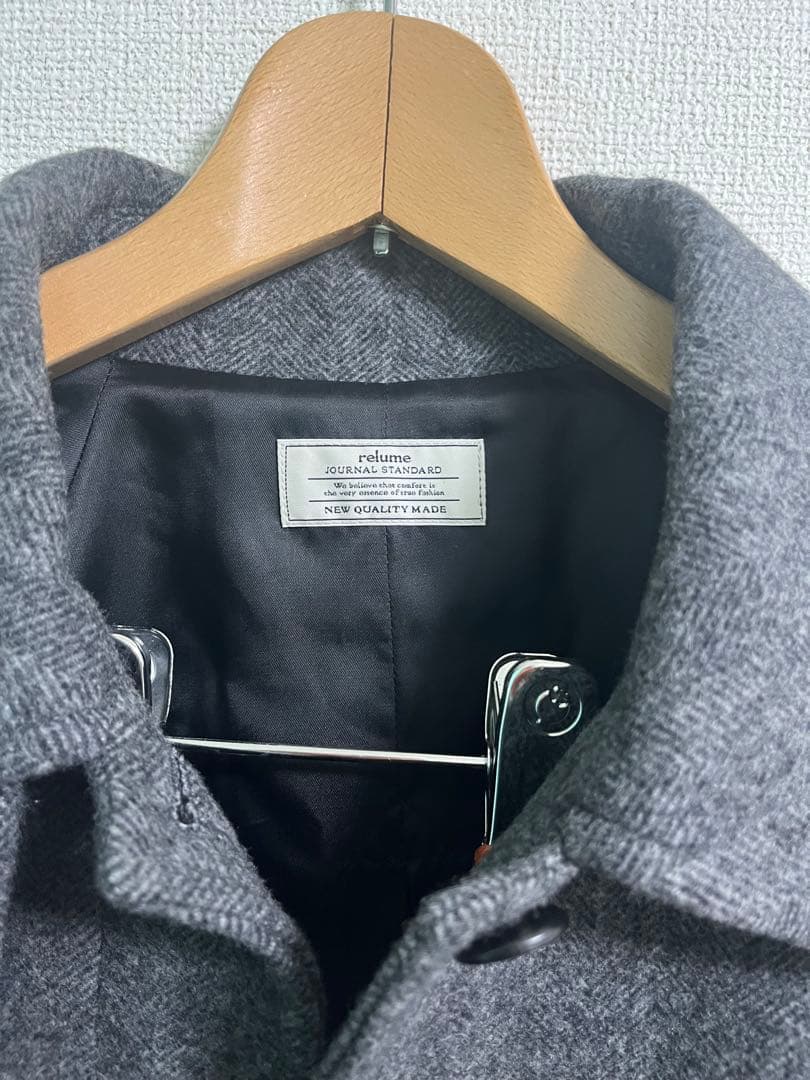 尾州ウールスーパー100Aラインコート　ジャーナルスタンダードレリューム　38