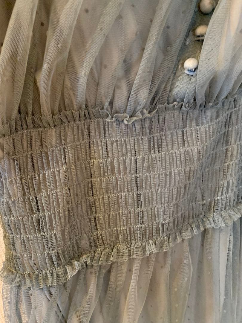 SNIDELスナイデル　ドット柄チュールドレス