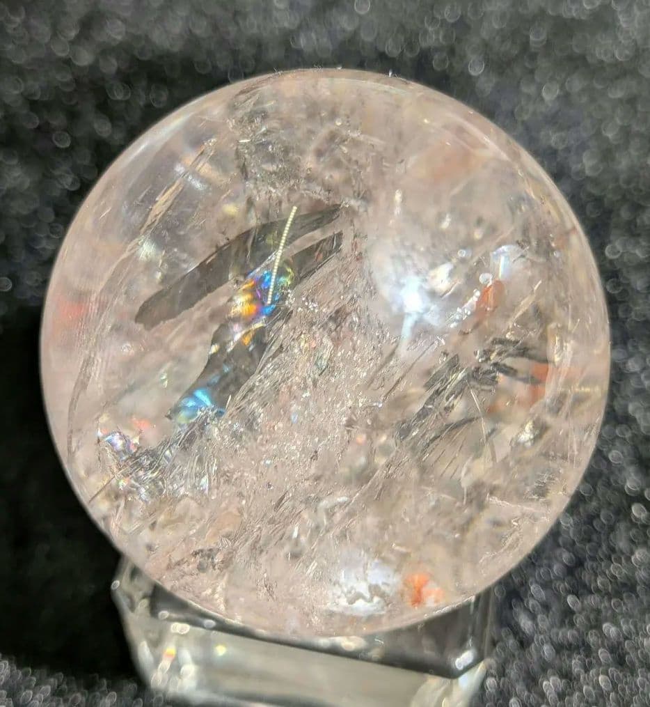 本日限定価格❣️【高品質】天然石ピンクアゼツライト③スフィア4.6cm　丸玉