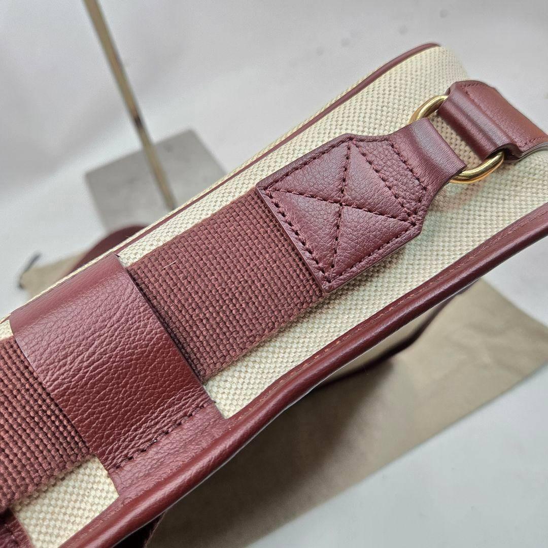 美品袋付 L/Uniform キャンバス レザー ショルダーバッグ
