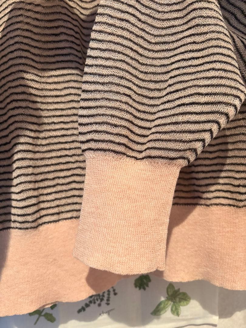 6 ROKU シアー ボーダークルーネック プルオーバー