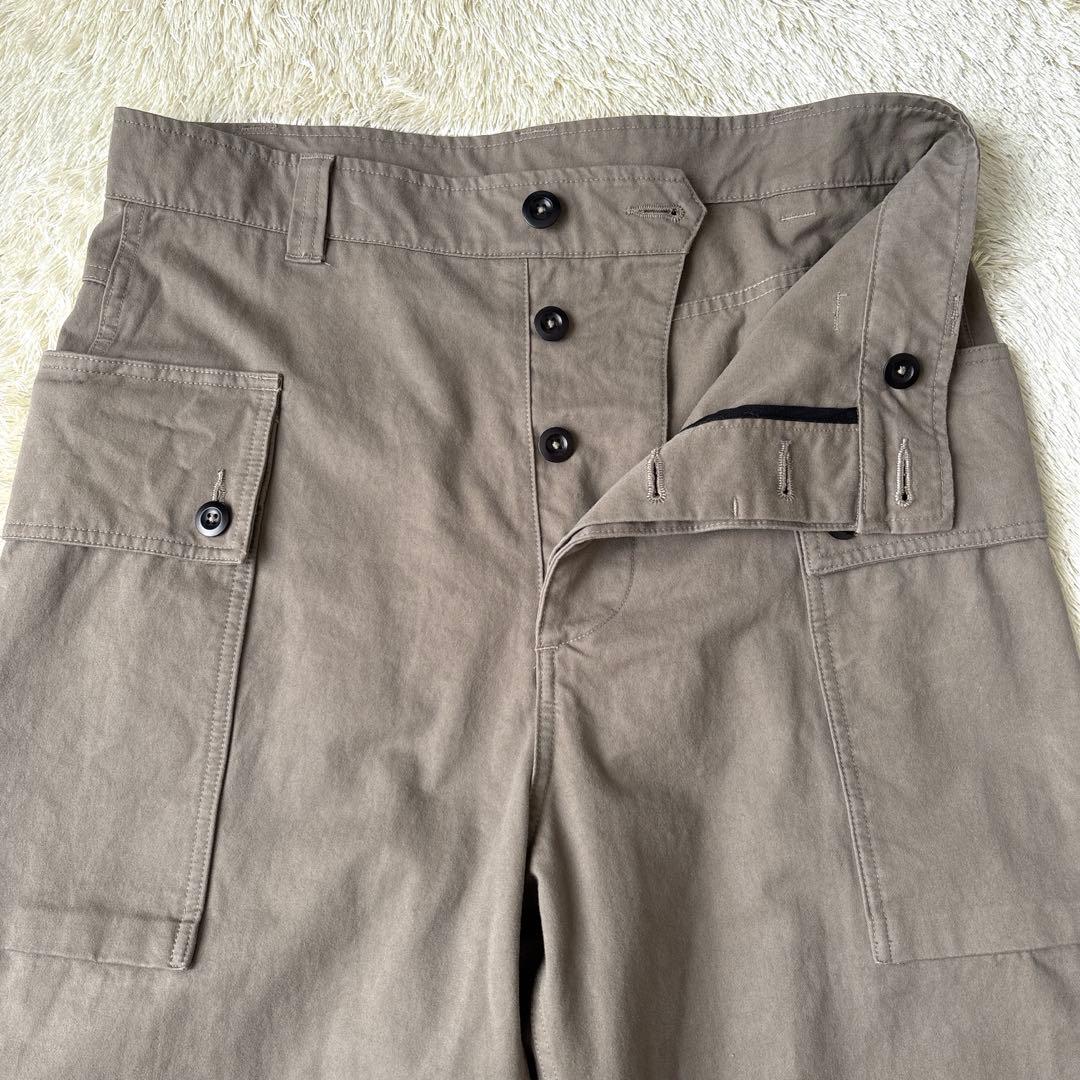 MHL. PLAIN COTTON DRILL TROUSERS カーゴパンツ