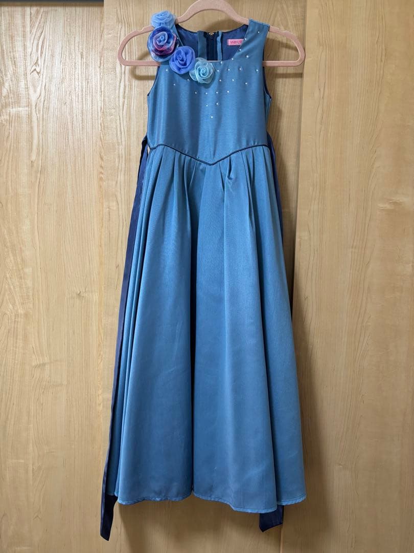 ゆめりすと　フォーマルドレス　130 135 140 グレイッシュブルー