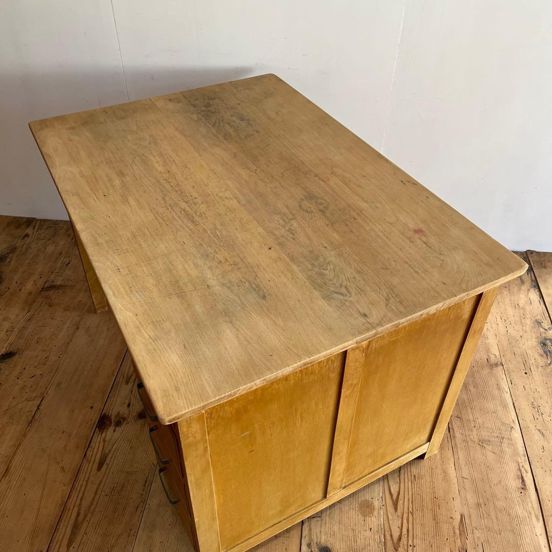 アンティーク 片袖机 デスク テーブル モダン レトロ