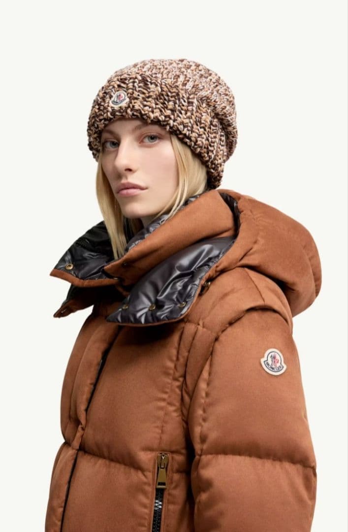 MONCLER モンブラン ニット帽 ブラウン系