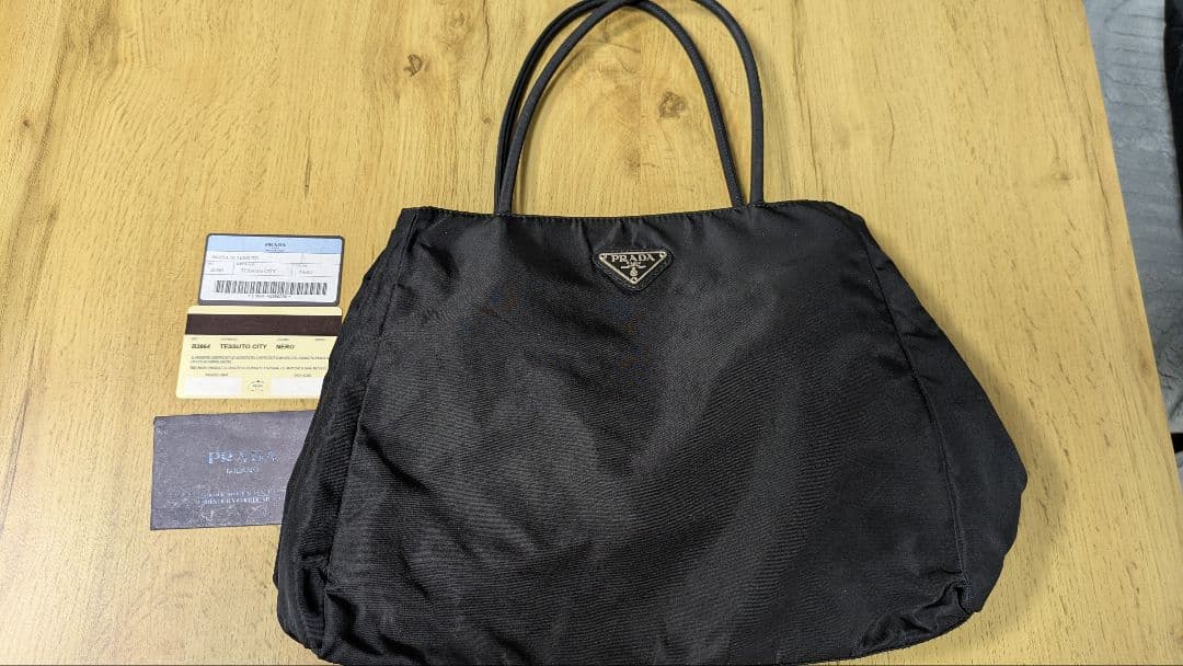 PRADA Tessuto City ブラックトートバッグ