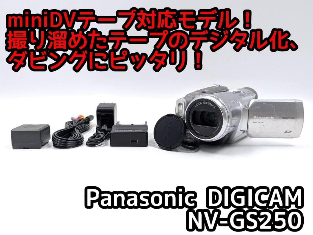 miniDVのダビングに！ Panasonic ビデオカメラ NV-GS250