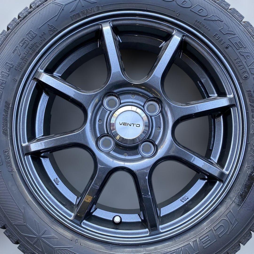 バリ溝グッドイヤースタッドレスセット155/65R14軽自動車各種‼️送料無料