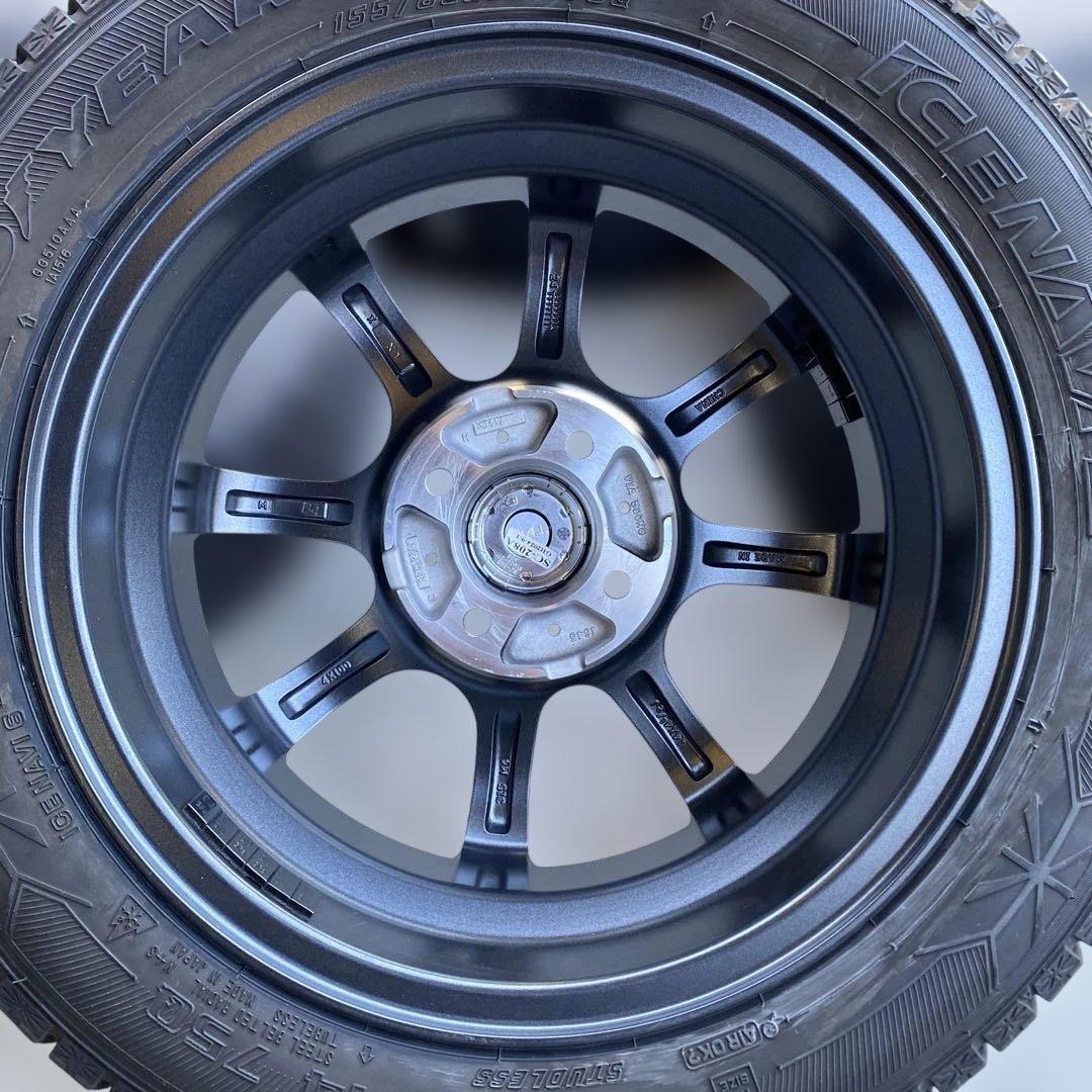 バリ溝グッドイヤースタッドレスセット155/65R14軽自動車各種‼️送料無料