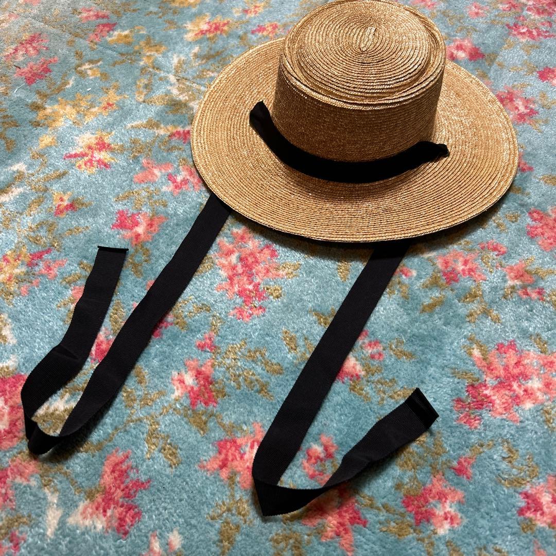 WICA GROCERY 麦わら帽子 ベージュ ストローハット