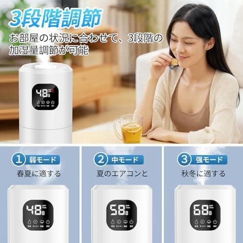 加湿器 大容量 10L 【48時間連続加湿 3段階ミスト 自動湿度調整_corg