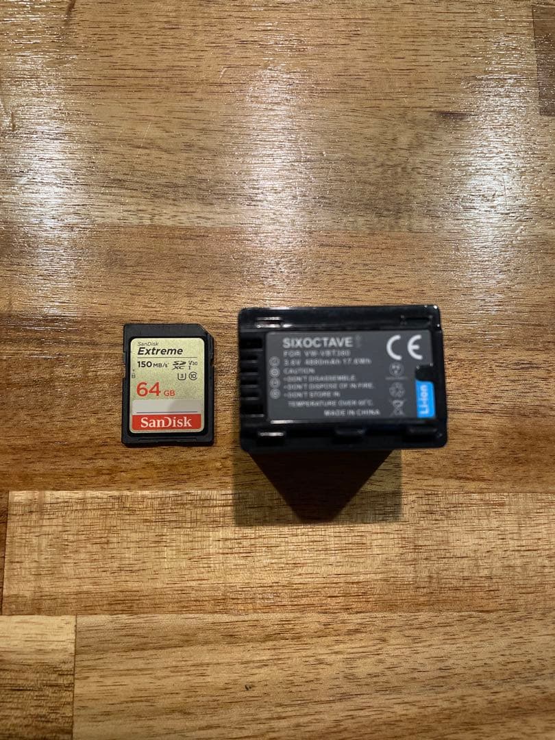 Panasonic HC-V480M 本体＋SD64GB＋予備バッテリー