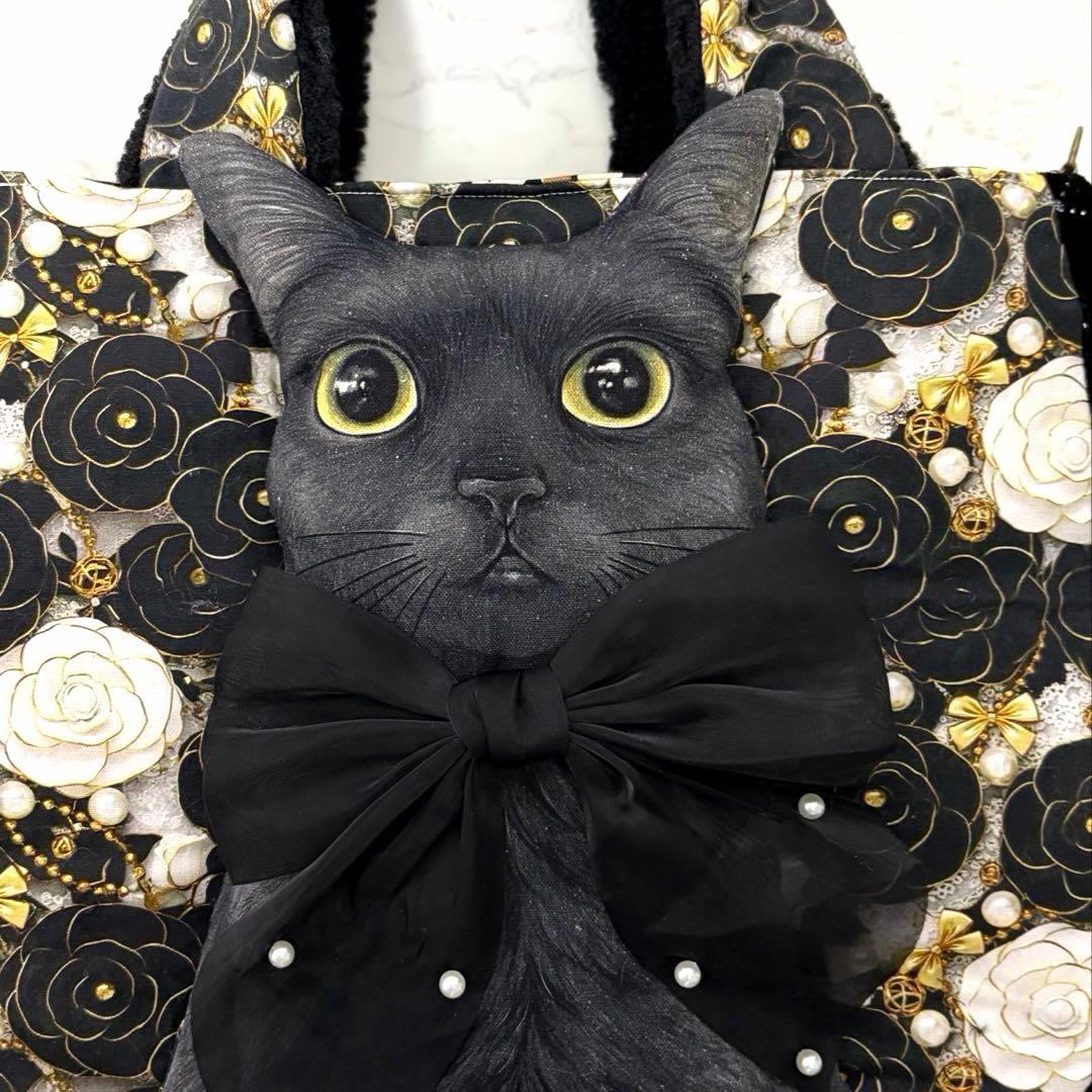 カ*ミ様 コヤンイサムチョン♡BIG黒猫ちゃん♡BIGラウンドトートバッグ