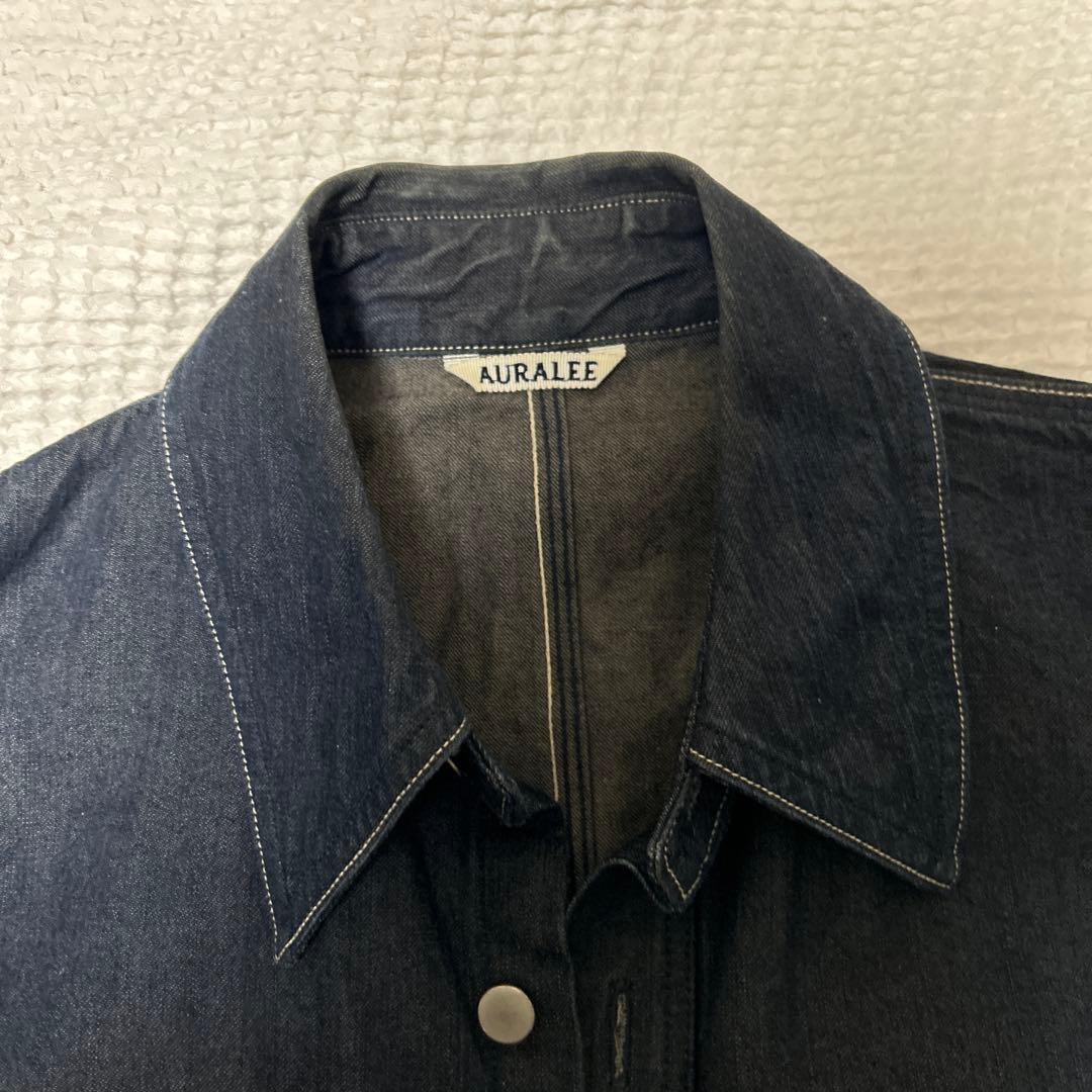 ジャケット・アウター AURALEE HARD TWIST LIGHT DENIM SHIRT