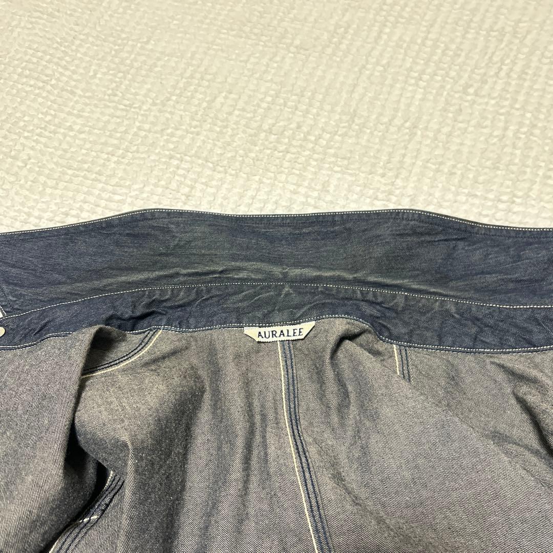 ジャケット・アウター AURALEE HARD TWIST LIGHT DENIM SHIRT