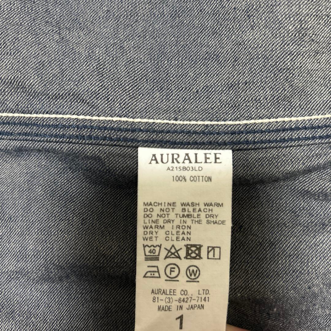 ジャケット・アウター AURALEE HARD TWIST LIGHT DENIM SHIRT