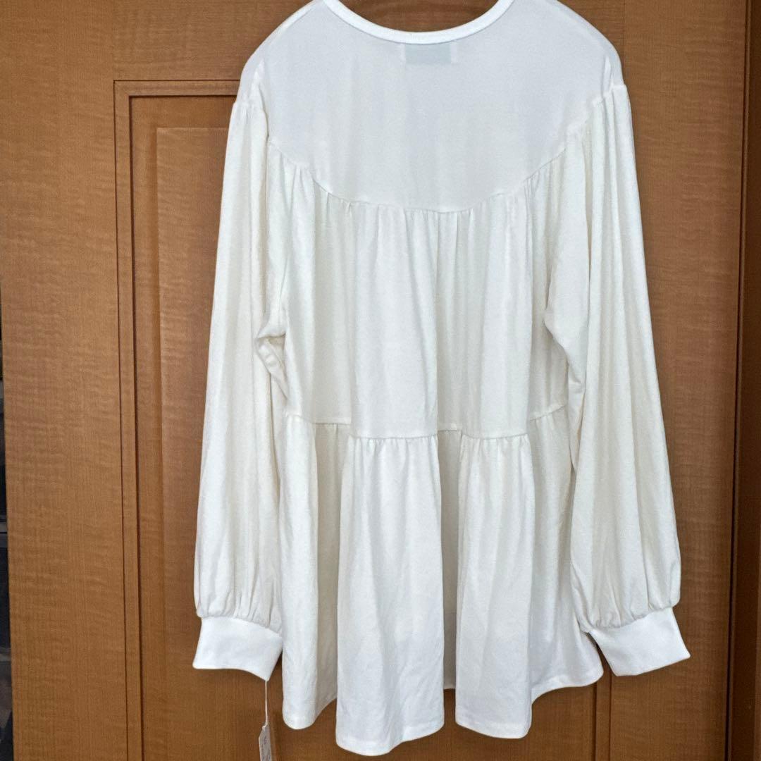 【ミルク】CYAN TOKYO Aラインティアードウォームトップス